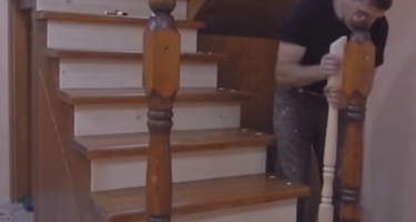 лестница из дерева на 180